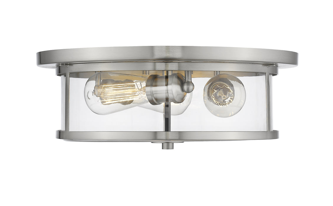 Z-Lite 462F16-BN Three Light Flush Mount, Brushed Nickel