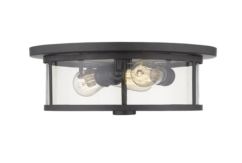 Z-Lite 462F16-BRZ Three Light Flush Mount, Bronze