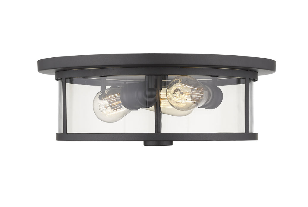 Z-Lite 462F16-BRZ Three Light Flush Mount, Bronze