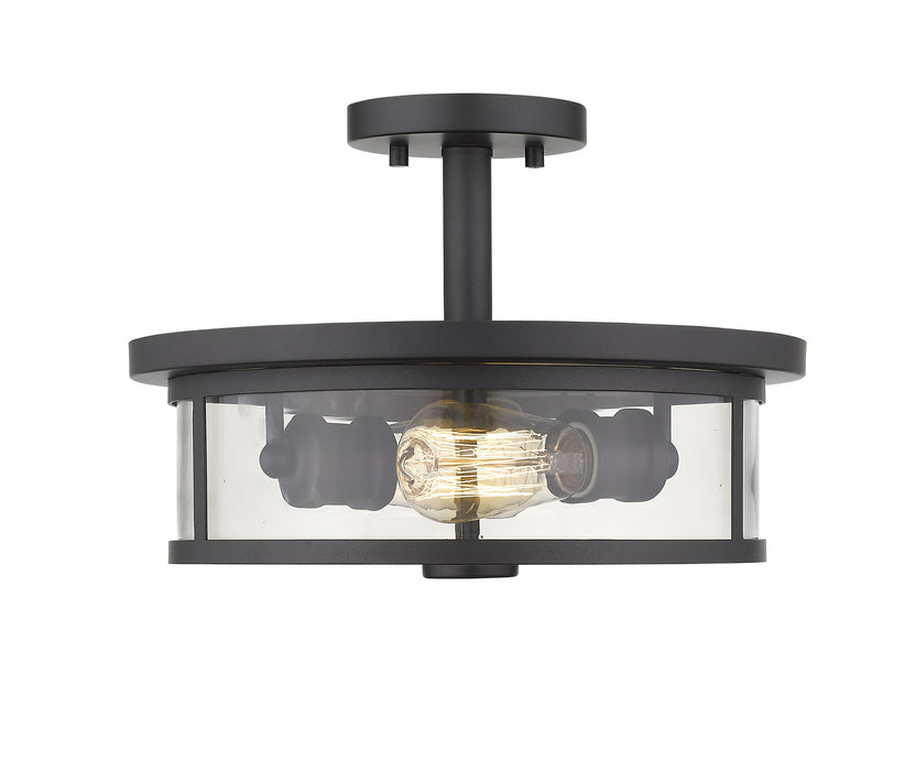 Z-Lite 462SF14-BRZ Two Light Semi Flush Mount, Bronze