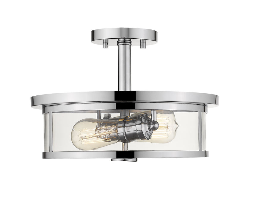 Z-Lite 462SF14-CH Two Light Semi Flush Mount, Chrome