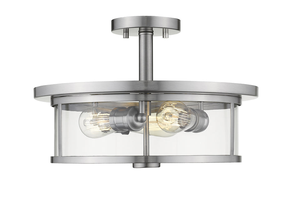 Z-Lite 462SF16-BN Three Light Semi Flush Mount, Brushed Nickel