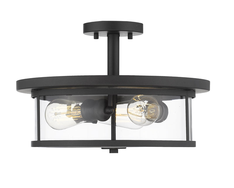 Z-Lite 462SF16-BRZ Three Light Semi Flush Mount, Bronze