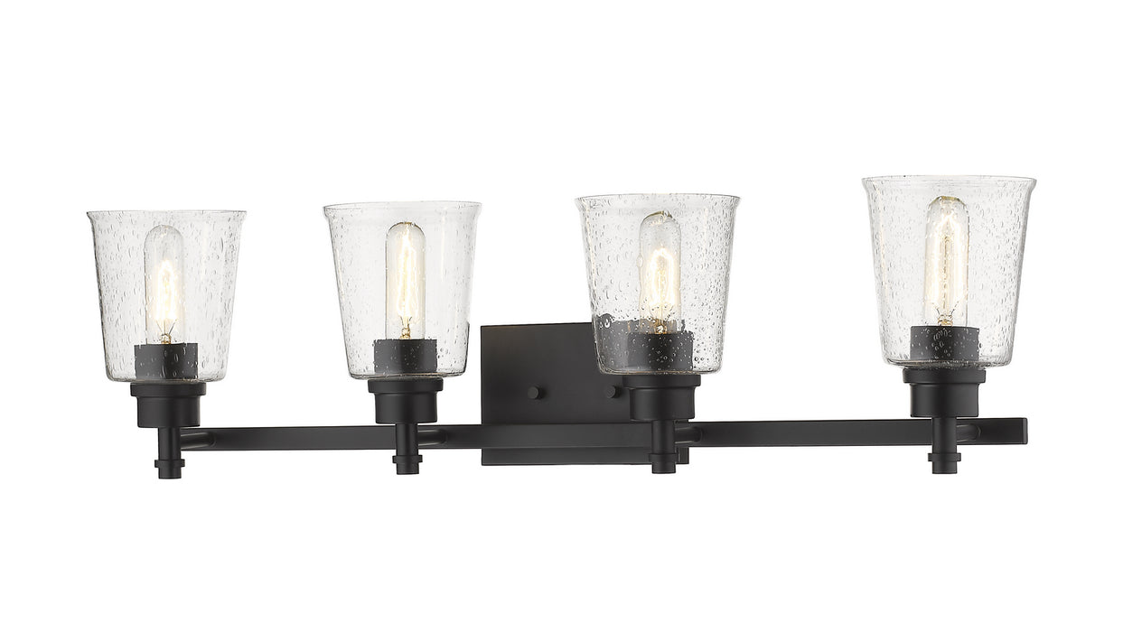 Z-Lite 464-4V-MB Four Light Vanity, Matte Black