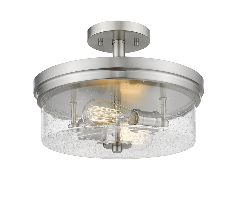 Z-Lite 464SF-BN Two Light Semi Flush Mount, Brushed Nickel