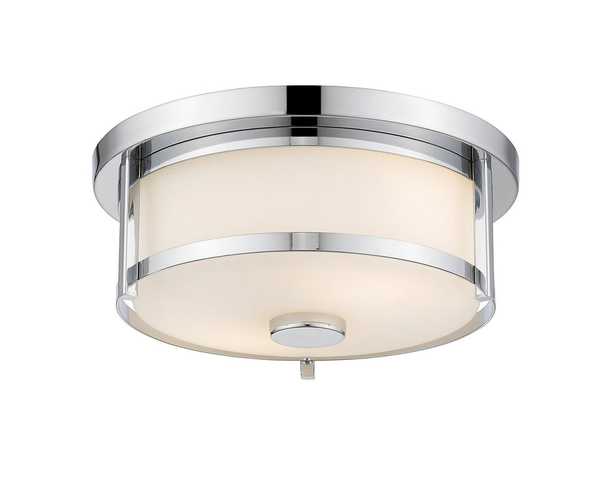 Z-Lite 465F11-CH Two Light Flush Mount, Chrome
