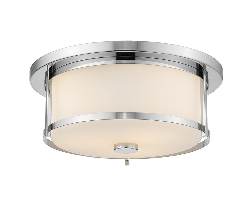 Z-Lite 465F14-CH Two Light Flush Mount, Chrome