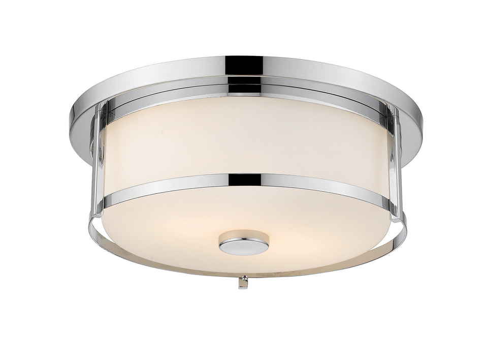Z-Lite 465F16-CH Three Light Flush Mount, Chrome