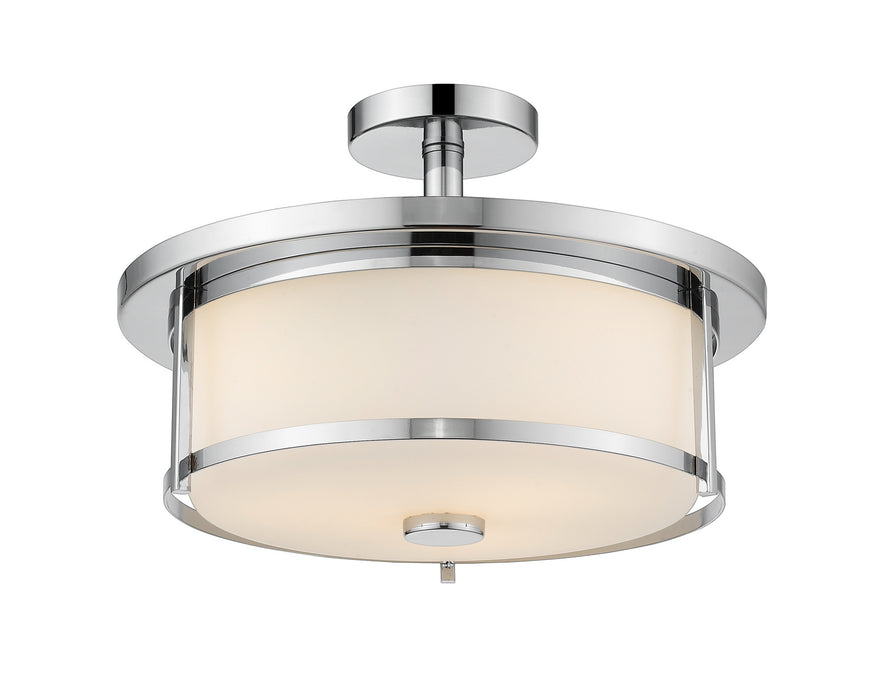 Z-Lite 465SF16-CH Three Light Semi Flush Mount, Chrome