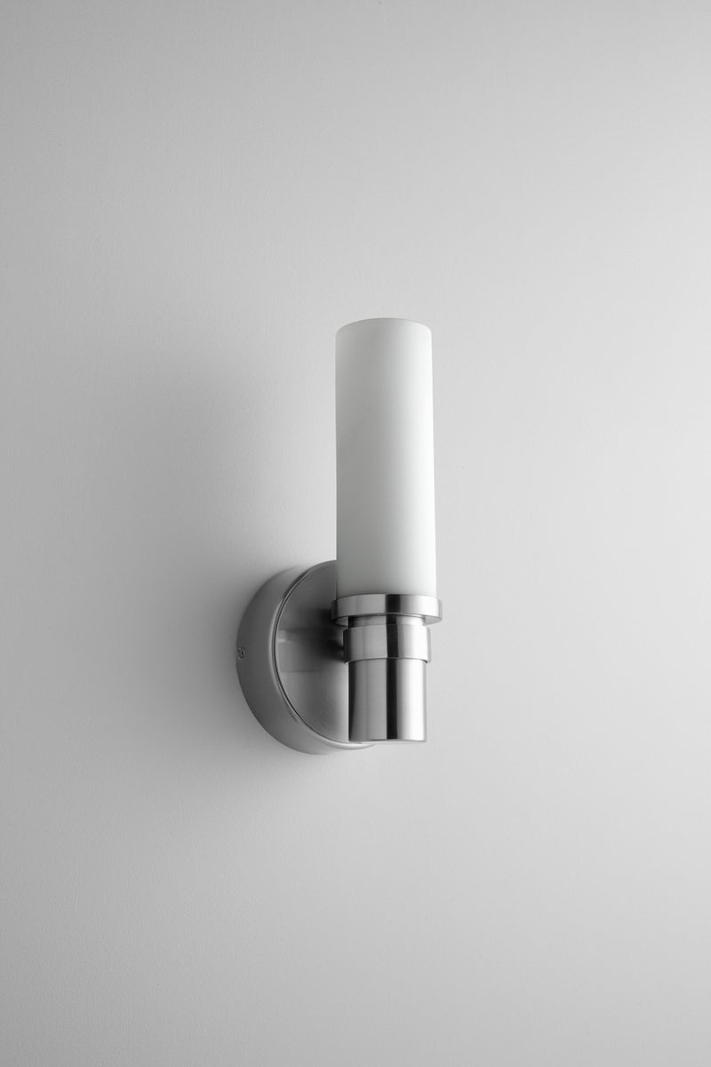 Quorum 2-5156-124 One Light Wall Sconce, Satin Nickel