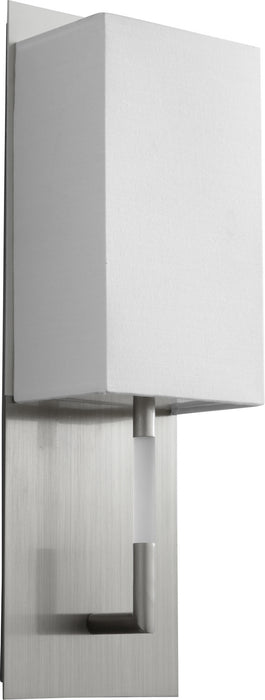 Oxygen 3-564-124 LED Wall Sconce, Satin Nickel W/ White Linen