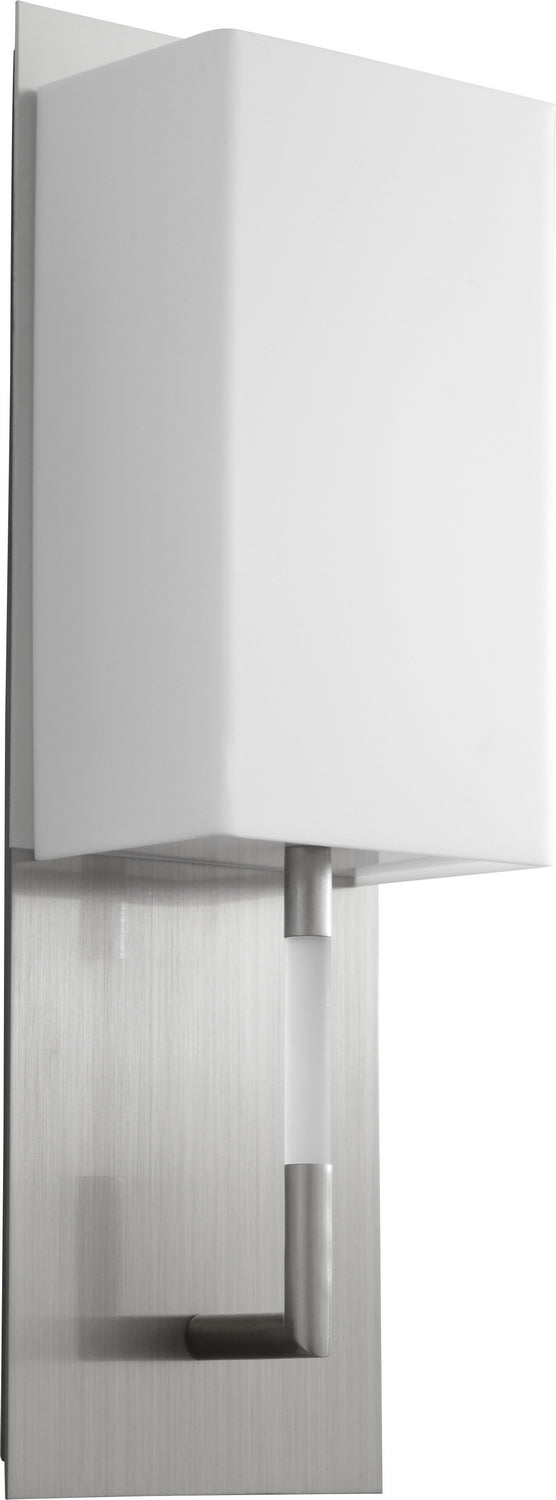 Quorum 3-564-224 LED Wall Sconce, Satin Nickel|Matte White Acrylic