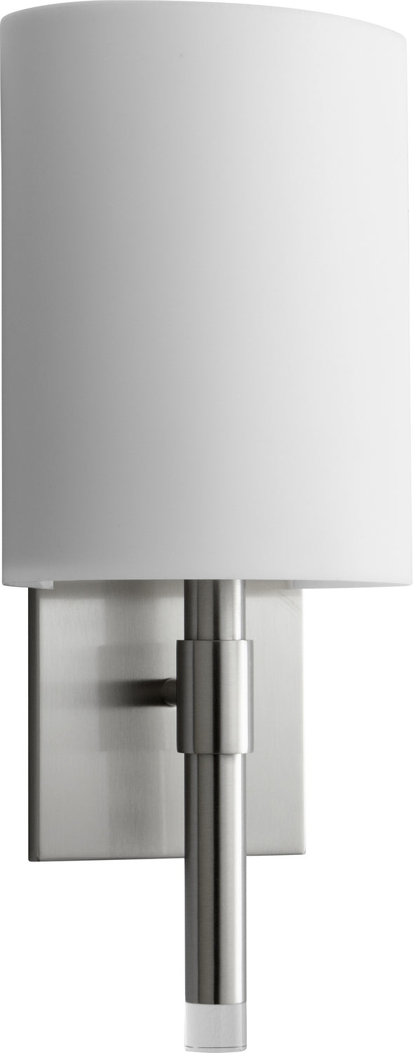 Quorum 3-587-224 LED Wall Sconce, Satin Brass|Matte White Acrylic