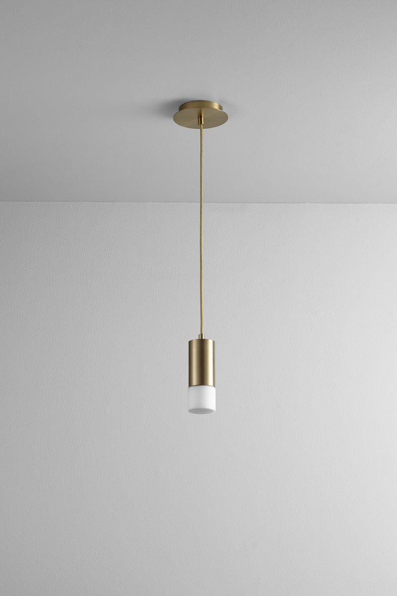 Quorum 3-607-140 LED Pendant, Aged Brass