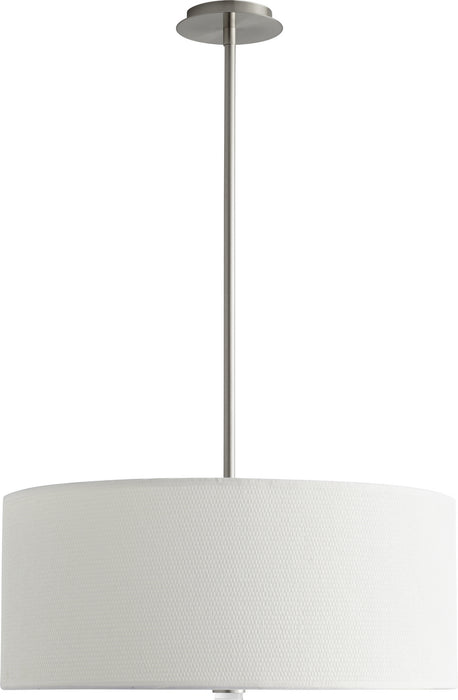 Oxygen 3-639-24 LED Pendant, Satin Nickel W/ White Grass