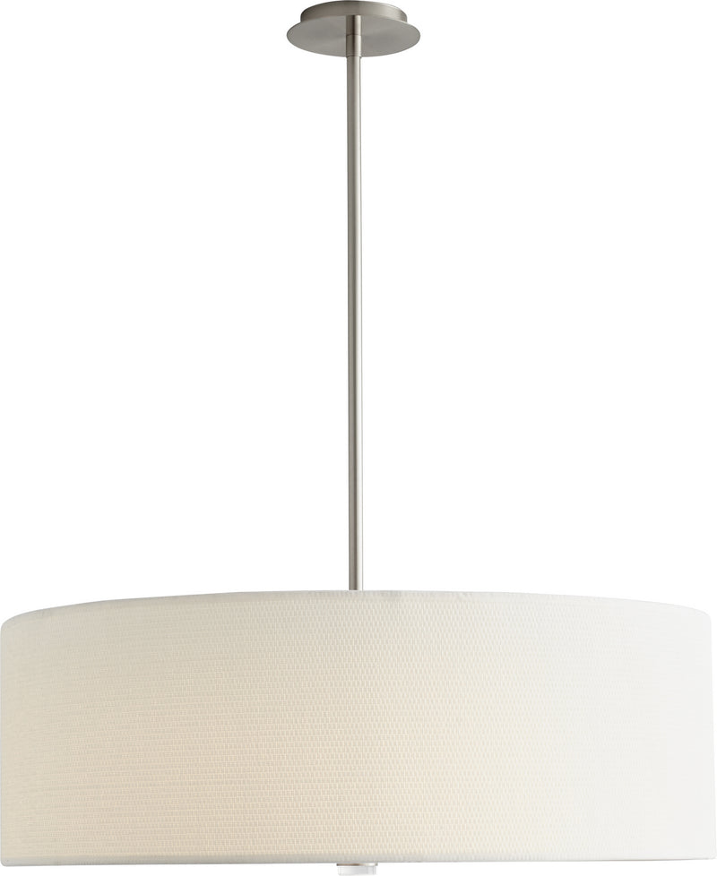 Quorum 3-640-24 LED Pendant, Satin Nickel|White Grass