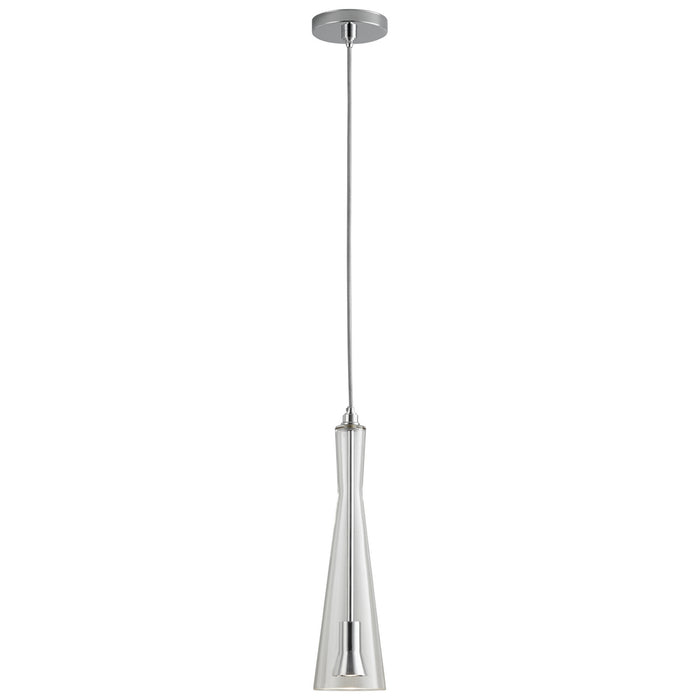 Oxygen 3-651-14 LED Pendant, Polished Chrome W/ Clear