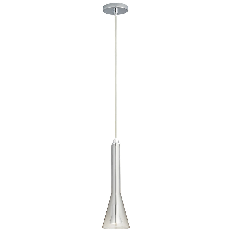 Quorum 3-652-1314 LED Pendant, Polished Chrome|Smoke Ombre