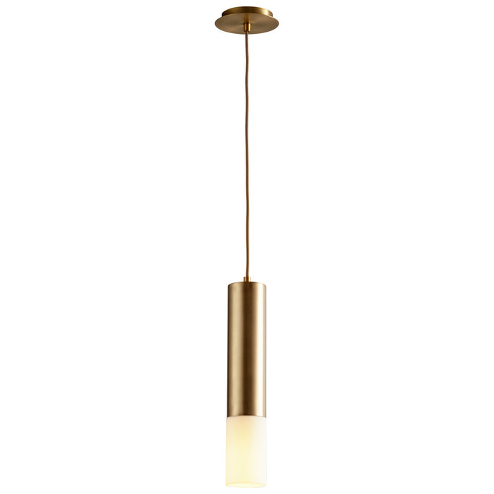 Oxygen 3-654-40 LED Pendant, Aged Brass