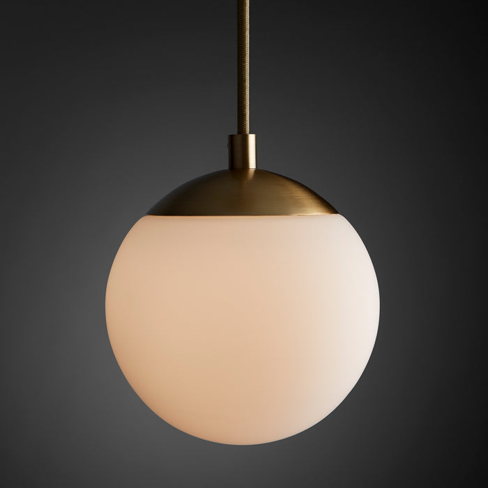 Oxygen 3-670-40 LED Pendant, Aged Brass
