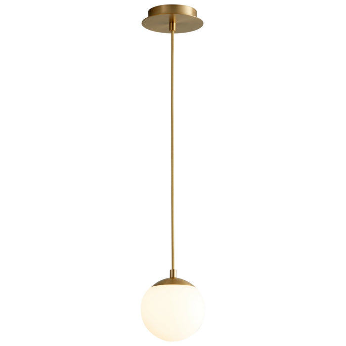 Oxygen 3-670-40 LED Pendant, Aged Brass