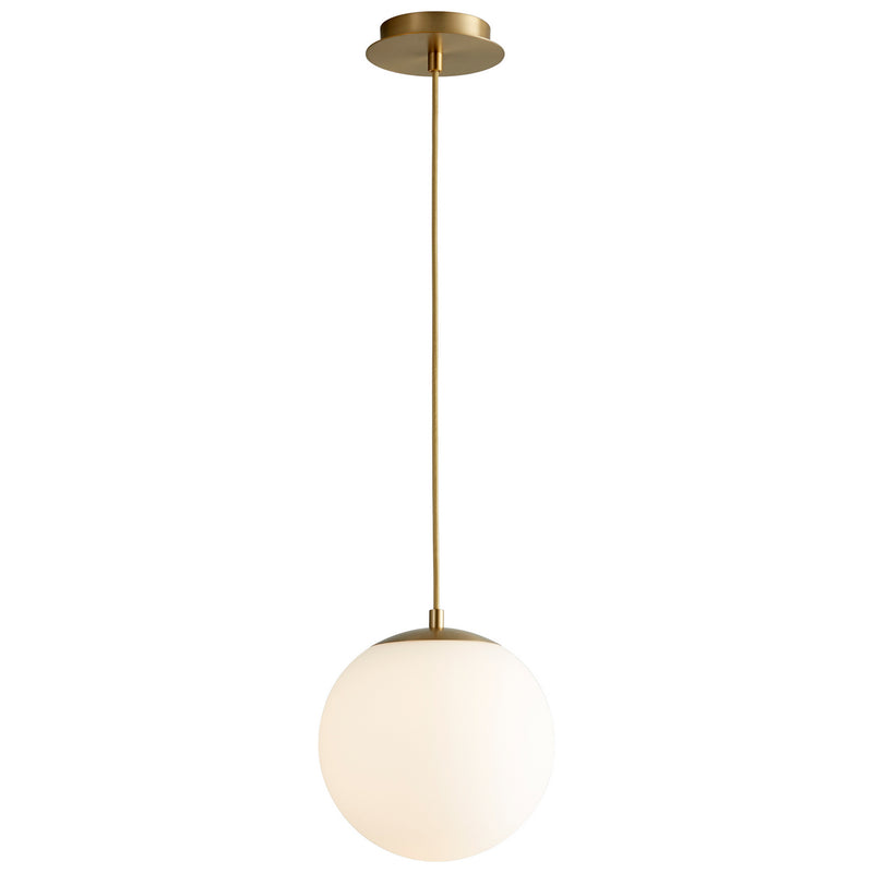 Quorum 3-672-40 LED Pendant, Aged Brass