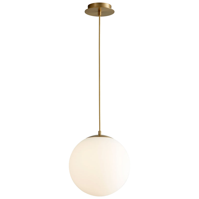 Quorum 3-673-40 LED Pendant, Aged Brass