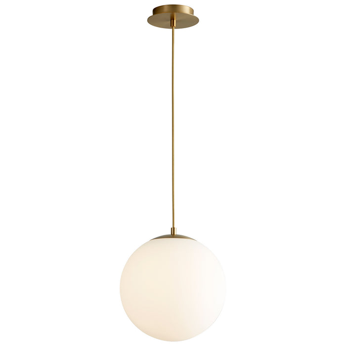 Oxygen 3-673-40 LED Pendant, Aged Brass