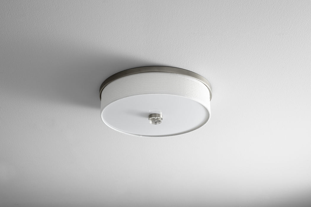 Oxygen 3-694-24 LED Ceiling Mount, Satin Nickel W/ White Grass