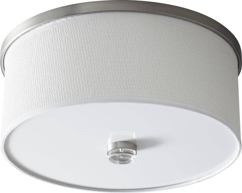Quorum 3-695-24 LED Ceiling Mount, Satin Nickel|White Grass