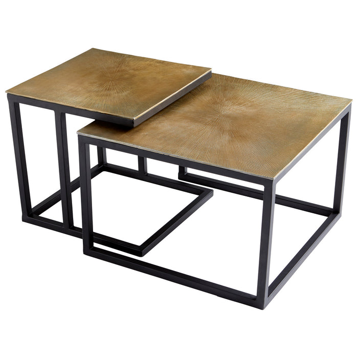 Cyan 09712 Nesting Tables, Black And Brass