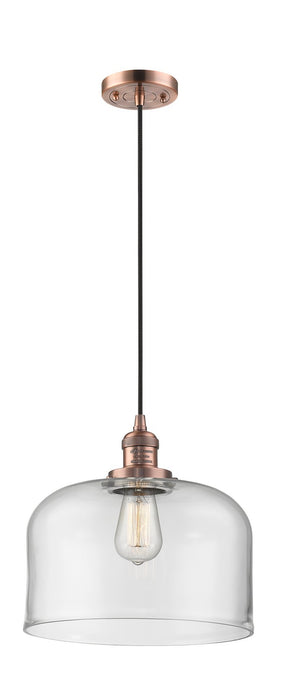 Innovations 201C-AC-G72-L One Light Mini Pendant, Antique Copper