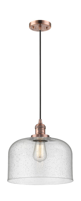 Innovations 201C-AC-G74-L One Light Mini Pendant, Antique Copper