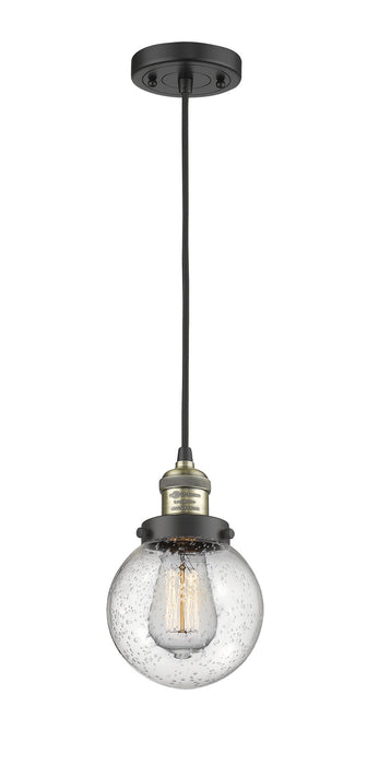 Innovations 201C-BAB-G204-6-LED LED Mini Pendant, Black Antique Brass