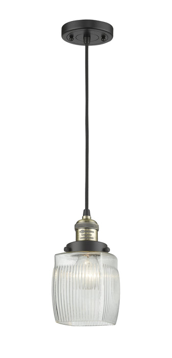 Innovations 201C-BAB-G302 One Light Mini Pendant, Black Antique Brass