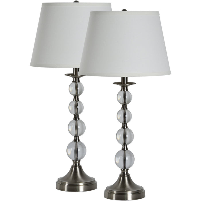 Renwil JONL012 Table Lamp Set, Satin Nickel
