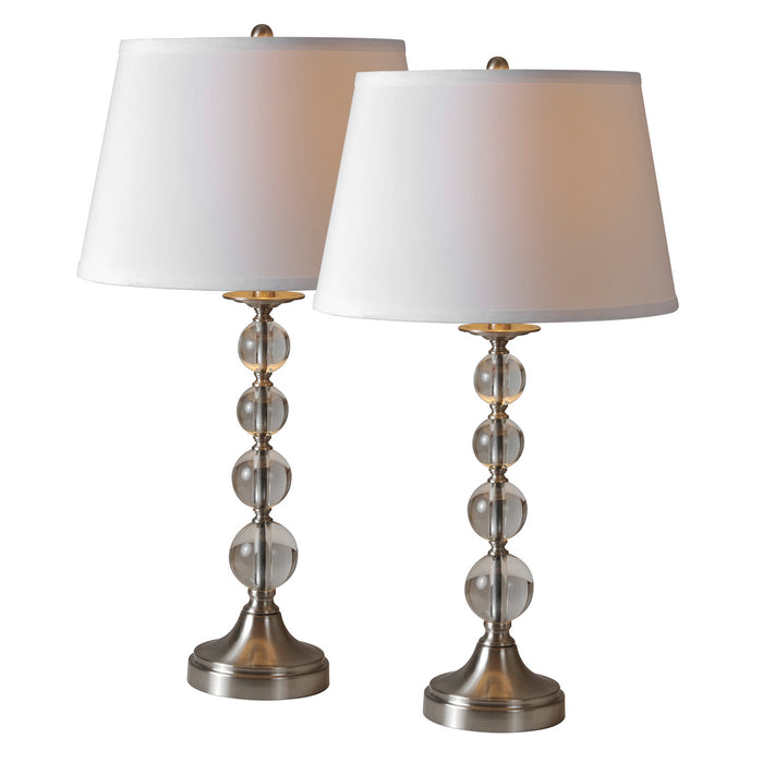 Renwil JONL012 Table Lamp Set, Satin Nickel