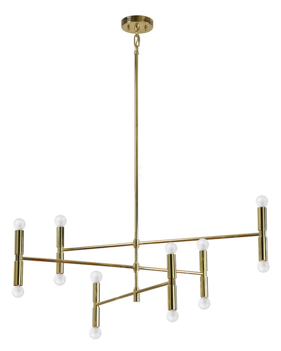 Renwil LPC4002 12 Light Ceiling Fixture, Gold Plated