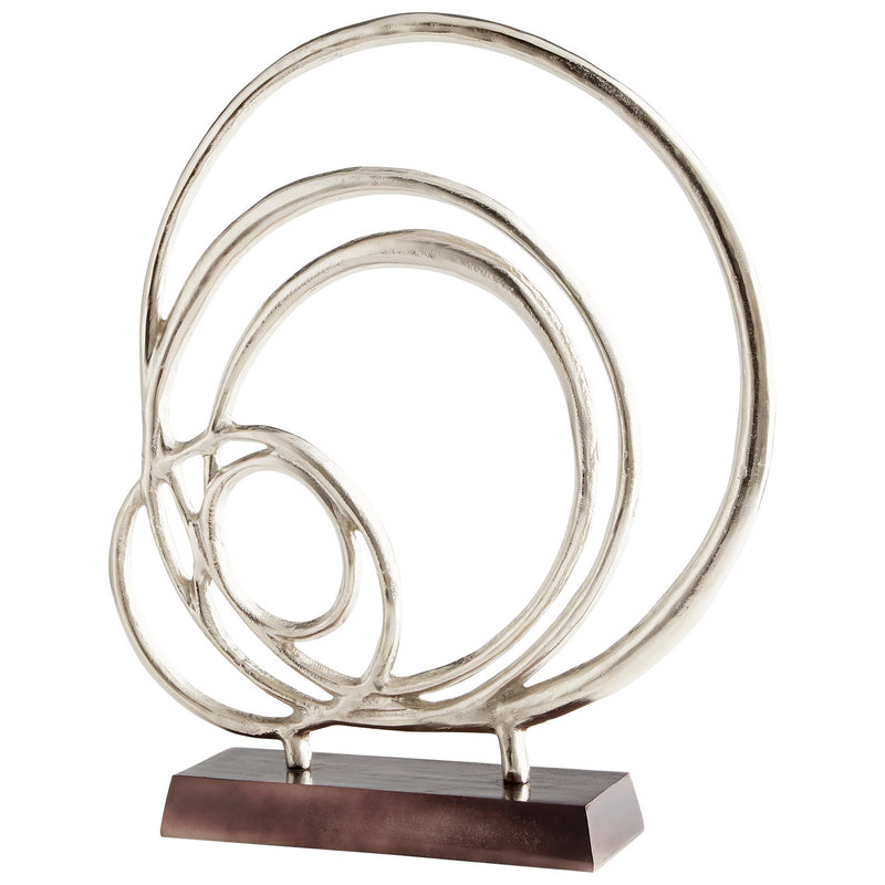 Cyan 09783 Sculpture, Nickel And Black
