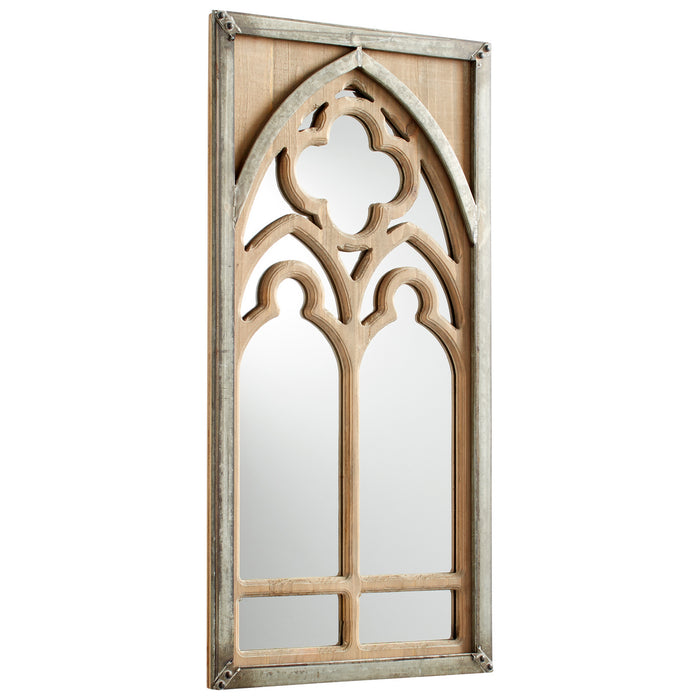 Cyan 09841 Mirror, Galvanized Metal And Natural Wood