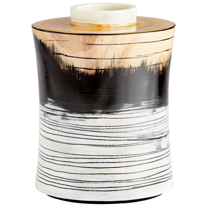Cyan 09868 Vase, Black/White/Walnut
