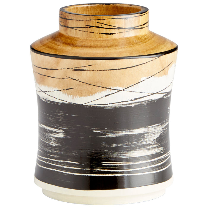 Cyan 09869 Vase, Black/White/Walnut