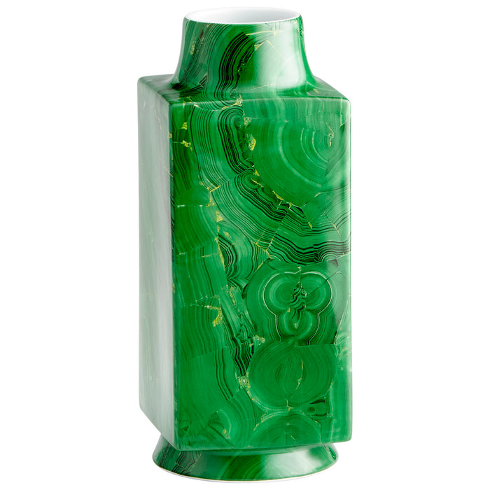 Cyan 09870 Vase, Malachite