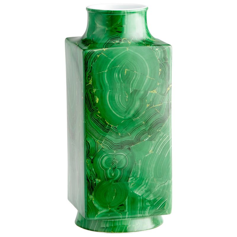 Cyan 09871 Vase, Malachite