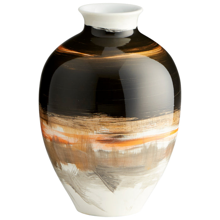Cyan 09880 Vase, Black/White/Gold