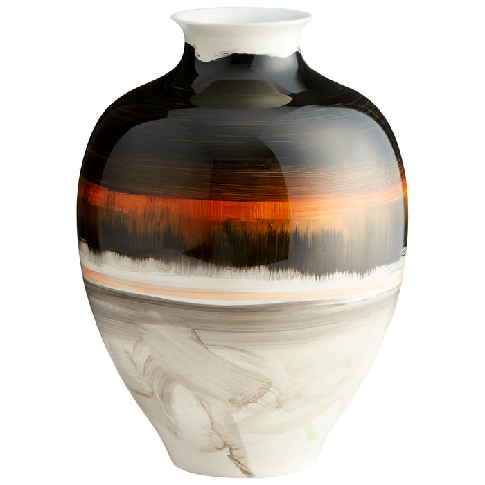 Cyan 09881 Vase, Black/White/Gold
