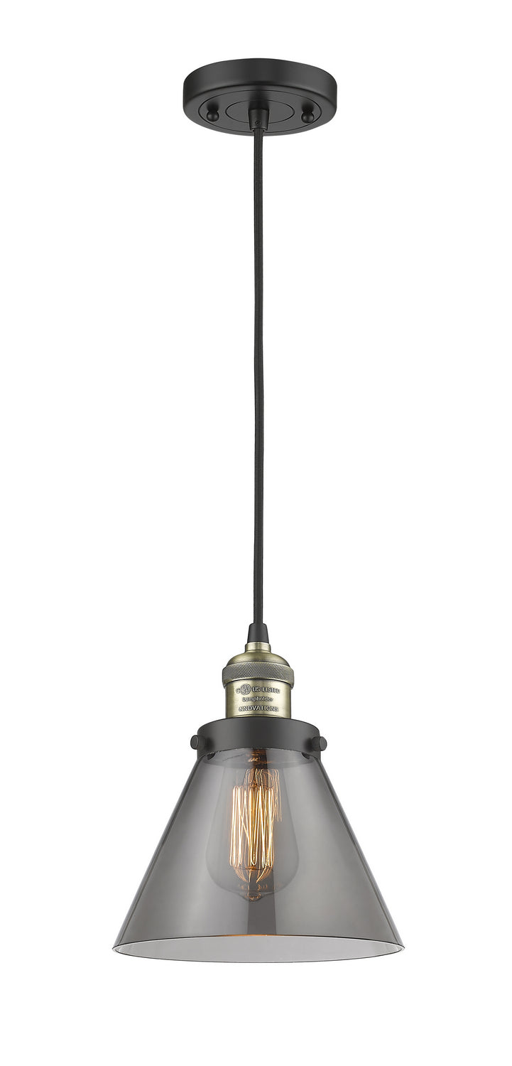 Innovations 201C-BAB-G43 One Light Mini Pendant, Black Antique Brass