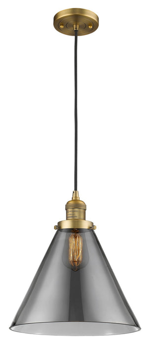 Innovations 201C-BB-G43-L One Light Mini Pendant, Brushed Brass