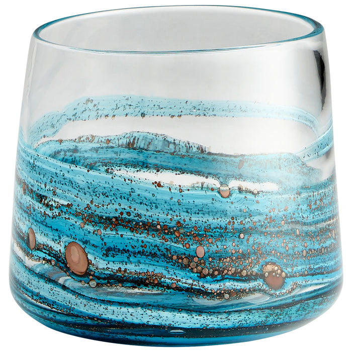 Cyan 09984 Vase, Blue//Gold Dust