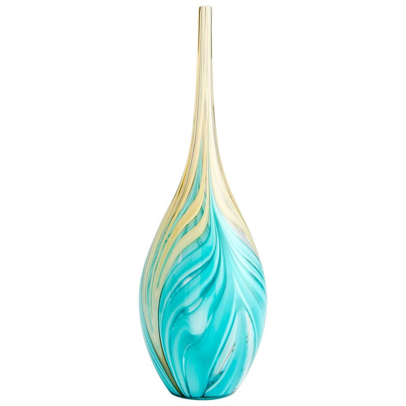 Cyan 10003 Vase, Amber And Blue